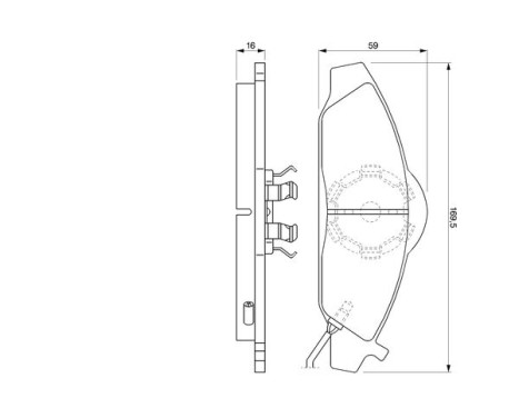 Brake Pad Set, disc brake BP301 Bosch