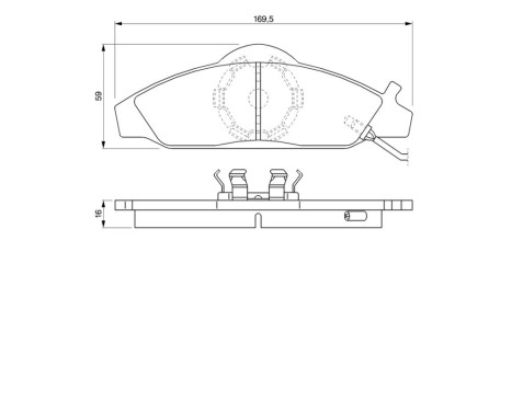 Brake Pad Set, disc brake BP301 Bosch, Image 6