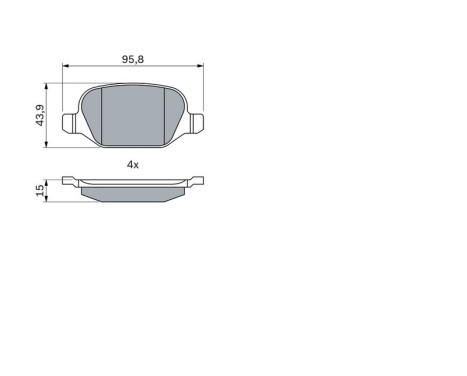 Brake Pad Set, disc brake BP302 Bosch, Image 7