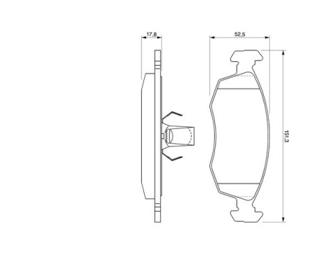 Brake Pad Set, disc brake BP303 Bosch, Image 7