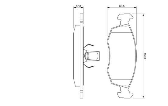 Brake Pad Set, disc brake BP303 Bosch, Image 3