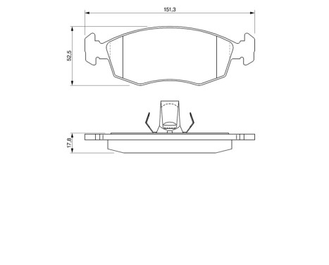 Brake Pad Set, disc brake BP303 Bosch, Image 8