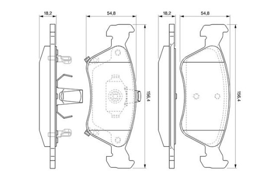 Brake Pad Set, disc brake BP308 Bosch, Image 3