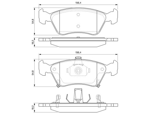 Brake Pad Set, disc brake BP308 Bosch, Image 8