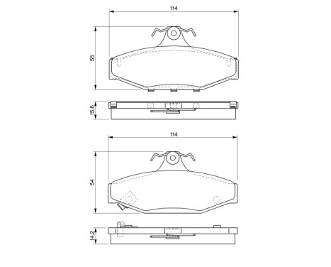 Brake Pad Set, disc brake BP309 Bosch, Image 6