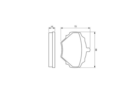 Brake Pad Set, disc brake BP310 Bosch, Image 7