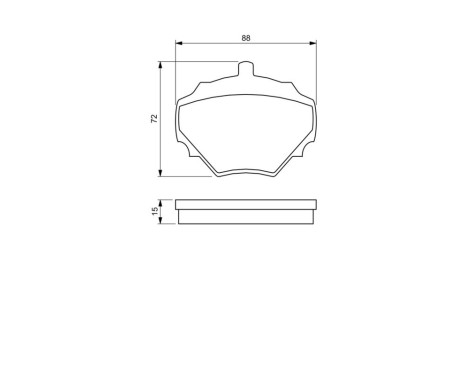 Brake Pad Set, disc brake BP310 Bosch, Image 8