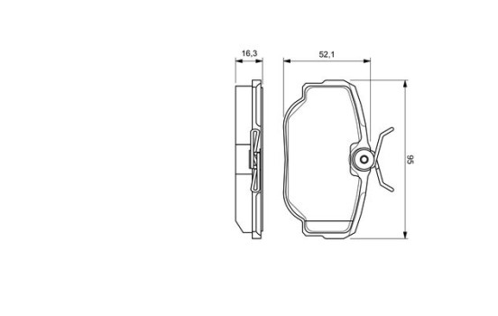 Brake Pad Set, disc brake BP311 Bosch, Image 3
