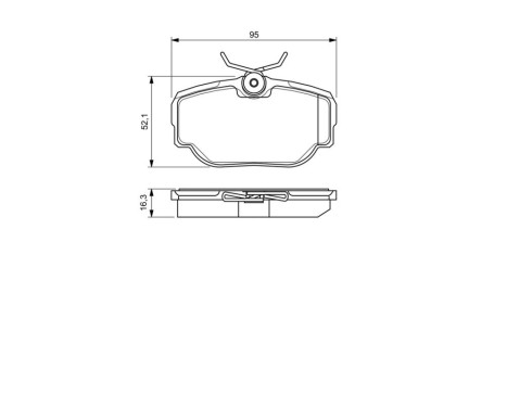 Brake Pad Set, disc brake BP311 Bosch, Image 8