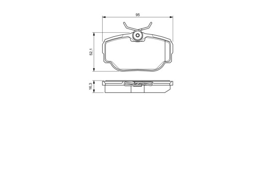Brake Pad Set, disc brake BP311 Bosch, Image 8