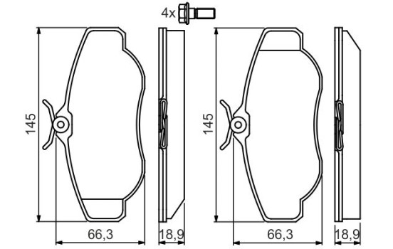 Brake Pad Set, disc brake BP312 Bosch, Image 6