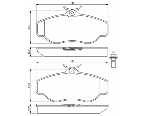 Brake Pad Set, disc brake BP312 Bosch, Image 8