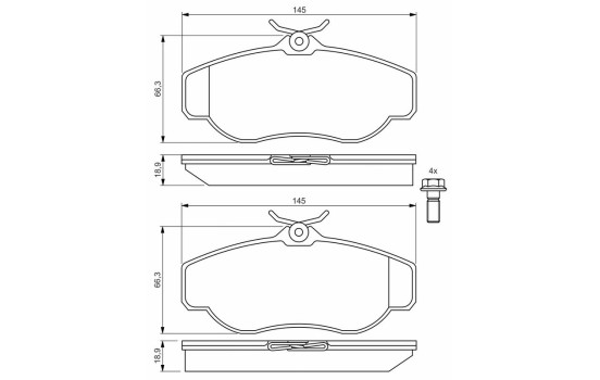 Brake Pad Set, disc brake BP312 Bosch, Image 8