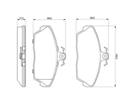 Brake Pad Set, disc brake BP313 Bosch, Image 7