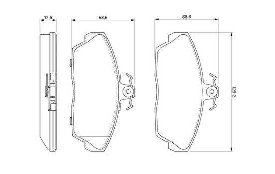 Brake Pad Set, disc brake BP313 Bosch, Image 3