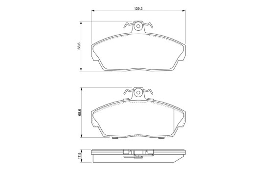 Brake Pad Set, disc brake BP313 Bosch, Image 8