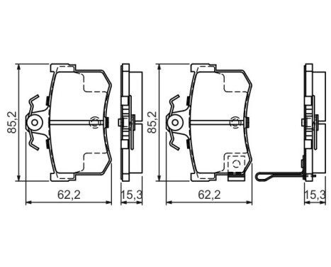 Brake Pad Set, disc brake BP315 Bosch