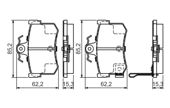 Brake Pad Set, disc brake BP315 Bosch