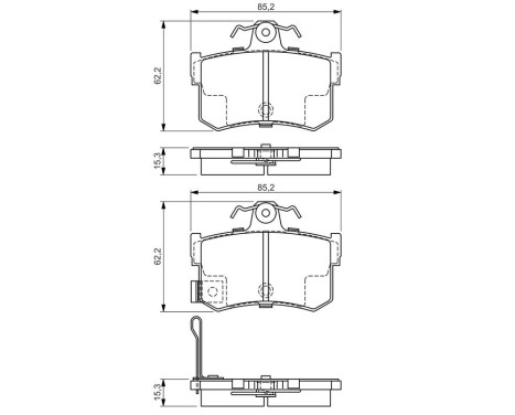 Brake Pad Set, disc brake BP315 Bosch, Image 6