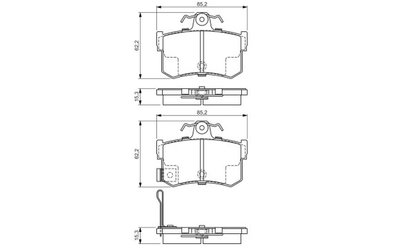 Brake Pad Set, disc brake BP315 Bosch, Image 6