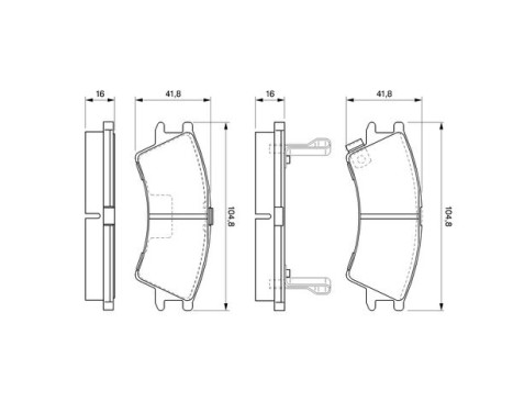 Brake Pad Set, disc brake BP321 Bosch, Image 7