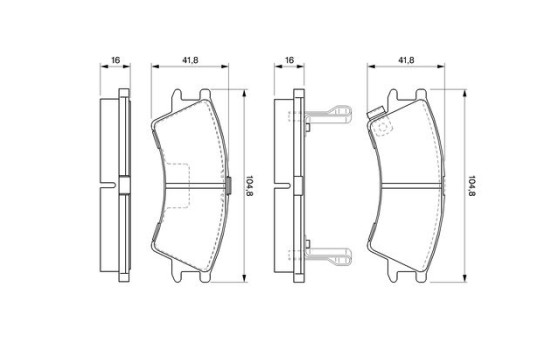 Brake Pad Set, disc brake BP321 Bosch, Image 3