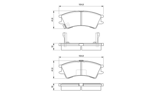 Brake Pad Set, disc brake BP321 Bosch, Image 8