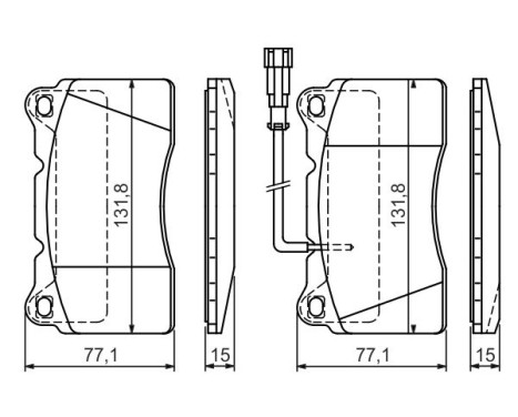 Brake Pad Set, disc brake BP323 Bosch, Image 7