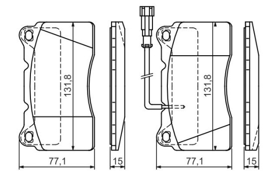 Brake Pad Set, disc brake BP323 Bosch, Image 3