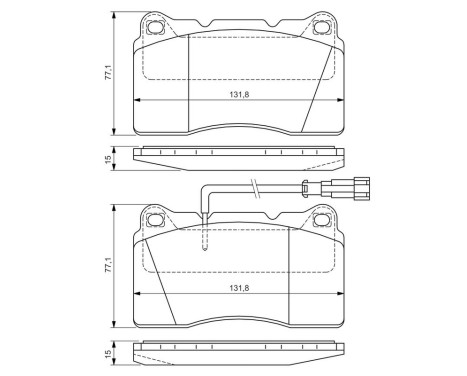 Brake Pad Set, disc brake BP323 Bosch, Image 8