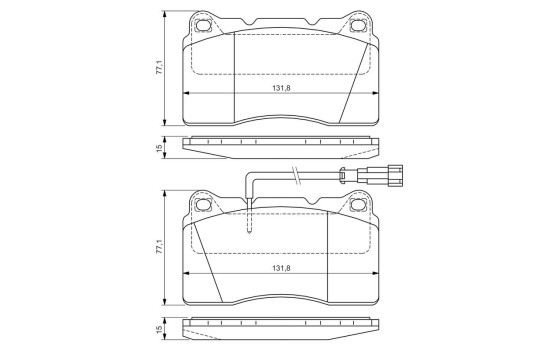 Brake Pad Set, disc brake BP323 Bosch, Image 8