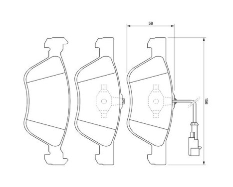 Brake Pad Set, disc brake BP324 Bosch, Image 7