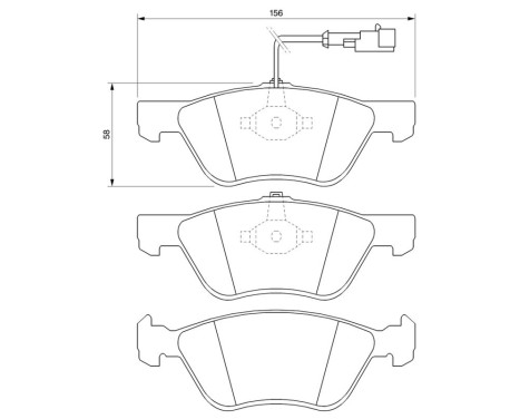 Brake Pad Set, disc brake BP324 Bosch, Image 8
