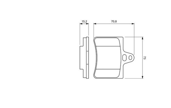 Brake Pad Set, disc brake BP326 Bosch, Image 3