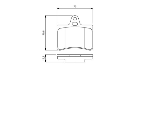 Brake Pad Set, disc brake BP326 Bosch, Image 8