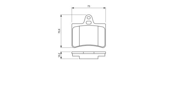 Brake Pad Set, disc brake BP326 Bosch, Image 8