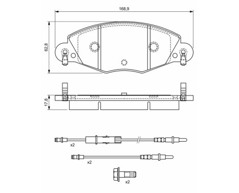 Brake Pad Set, disc brake BP327 Bosch, Image 8