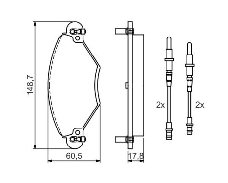 Brake Pad Set, disc brake BP328 Bosch, Image 5