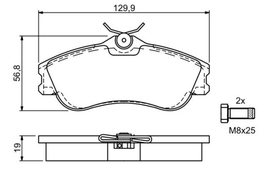 Brake Pad Set, disc brake BP329 Bosch, Image 3