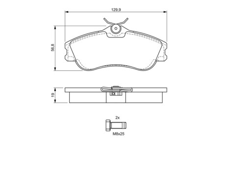 Brake Pad Set, disc brake BP329 Bosch, Image 8