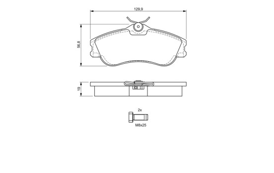 Brake Pad Set, disc brake BP329 Bosch, Image 8