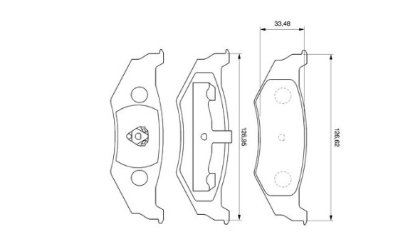 Brake Pad Set, disc brake BP331 Bosch, Image 7