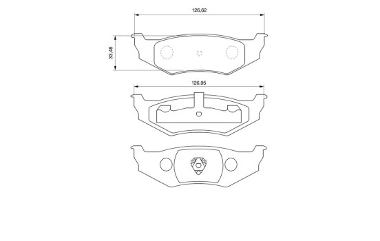 Brake Pad Set, disc brake BP331 Bosch, Image 8