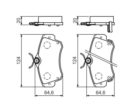 Brake Pad Set, disc brake BP332 Bosch, Image 3