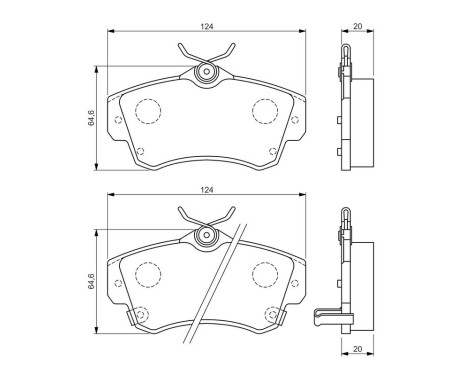 Brake Pad Set, disc brake BP332 Bosch, Image 6