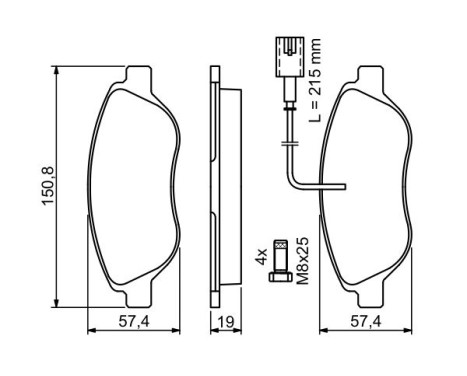 Brake Pad Set, disc brake BP337 Bosch, Image 5