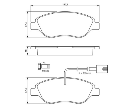 Brake Pad Set, disc brake BP337 Bosch, Image 6