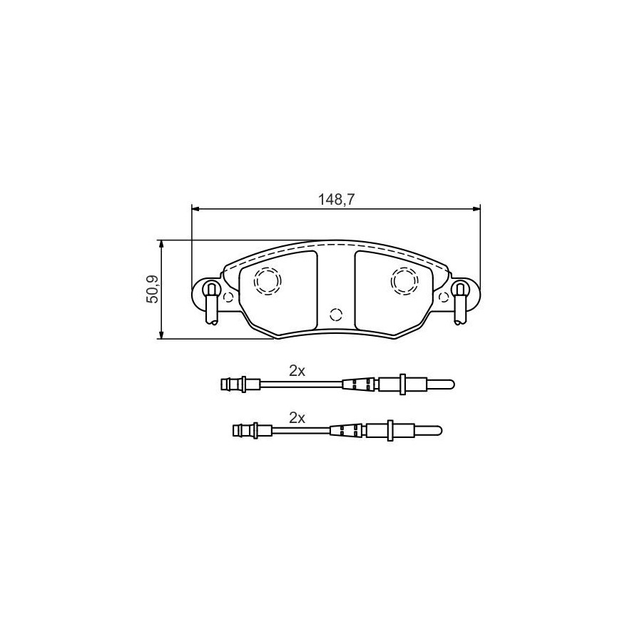 Brake Pad Set disc brake BP340 Bosch Winparts.eu Brake pads