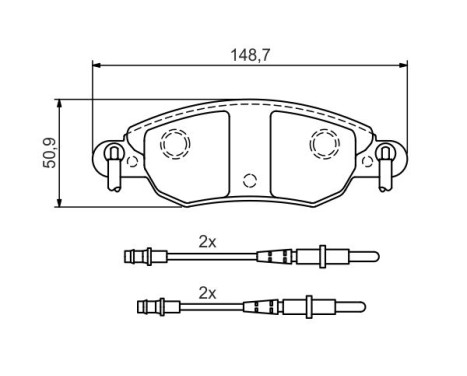 Brake Pad Set, disc brake BP340 Bosch, Image 5