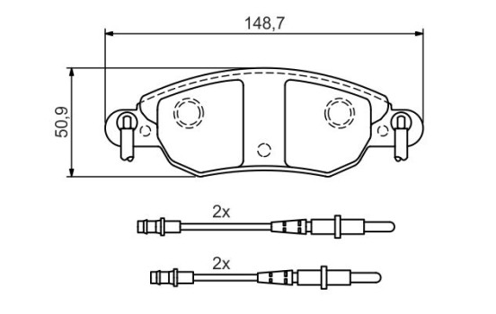 Brake Pad Set, disc brake BP340 Bosch, Image 5
